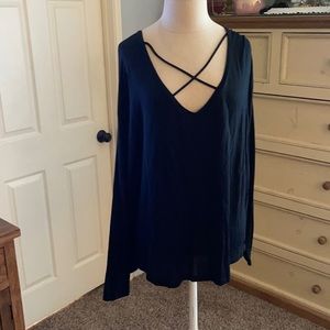 Pink black long sleeve super soft tshirt